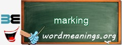 WordMeaning blackboard for marking